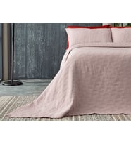 Arya Tek King Size Yatak Örtüsü - Pudra