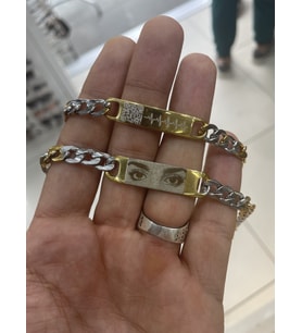 Çelik Karekod ve Göz Bileklik Kombin - En Güzel Hediye