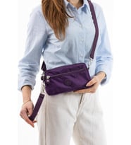 Klinkır Kumaş Mini Çapraz Askılı Kadın Çanta Yağmur Geçirmez El Askılı Çanta 20*10 Cm Mega Bag