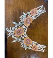 13X37 CM ÇİÇEKLİ NAKIŞ İŞLEMELİ GÖMLEK GİYİM YAKA AKSESUAR DİKİŞ AKSESUARI