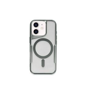 Apple iPhone 11 Kılıf Boyi Magsafe Silikon Kapak - Yeşil