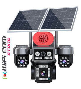 4 Kameralı Çift Panelli Aov 7/24 Kayıt Solar Kamera