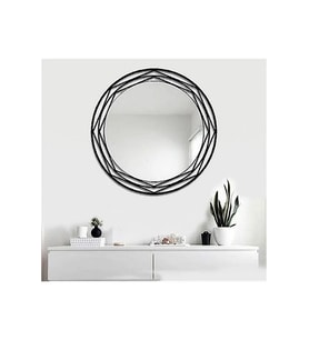 FAVdecor Modern Metal Dekoratif Duvar Aynası, Modern Eşsiz Ayna, Tam Boy Ayna, Modern Ev Aynası 60 x 60 Cm