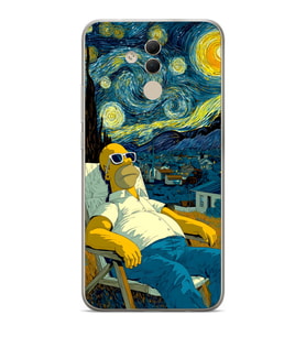 Huawei Mate 20 Lite Uyumlu Baskılı Yumuşak Silikon Şeffaf Telefon Kılıfı
