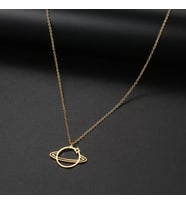 Kişiye Özel 925 Ayar Gümüş Evren Kolye (Gold)