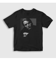 Presmono Unisex Çocuk Beyaz Pose Mads Mikkelsen T-Shirt 555477tt (Siyah)