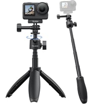 DJI Osmo Nano Action 6/5 Pro/4, GoPro Hero 13/12, Insta360 X5 X4 Ace Pro için 46 cm Mini Selfie Çubuğu Tripod, 360° Ayarlanabilir Monopod, Vlog Uzatılabilir Sap, Sağlam Manyetik Taban