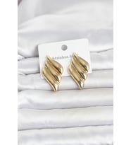 316L Çelik Gold Renk Motif Model Kadın Küpe 5886 - HPSBYI1557-2407