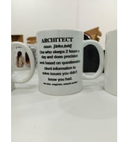 Architect Sözlük Tanımı Kupa - Mimar Komik Seramik Bardak Meslek Hediyesi 325ml