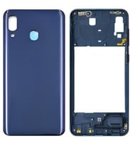 Samsung Galaxy A20 - SM-A205F FULL Kasa Arka Kapak Takım MAVİ