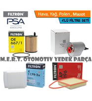 Citroen C3 1.4 e-HDi Filtre Bakım Seti 2011-2015 Euro 5