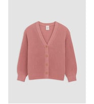 LC WAIKIKI Pembe V Yaka Kız Çocuk Triko Hırka