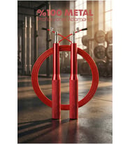 Premium %100 Çelik Ayarlanabilir Atlama İpi Jump Rope Kırmızı