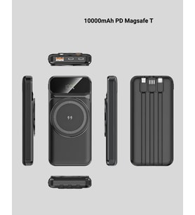15W Kablosuz Hızlı Şarjlı 10000 mAh Powerbank – Taşınabilir, LED Göstergeli