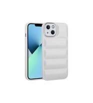 Apple iPhone 14 Uyumlu Kılıf Kamera Korumalı Parlak Airbag'li Zore Galya Kapak (Beyaz)