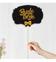 Bride To Be Konuşma Balonu Çubuğu - Siyah & Altın