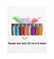 Yüksek Parlaklık Sim Seti 20 ml X 8 Adet Canlı Renkler