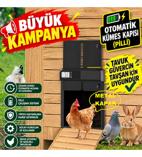 KÜMES HAYVANLARI İÇİN OTOMATİK KÜMES KAPISI (TAVUK-GÜVERCİN-TAVŞAN İÇİN UYGUNDUR)