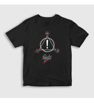 Presmono Unisex Çocuk Siyah Neon Logo Panic! at the Disco T-Shirt 73043tt