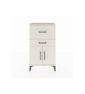 Arges Komodin Tek Raflı 2 Çekmeceli 2 Kapaklı 60x30x106 Aytaşı-Aytaşı