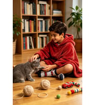 Giyilebilir Hoodie Battaniye Çocuk Boy 5-11 Yaş