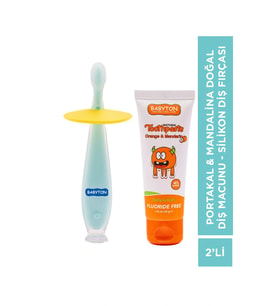 SET Portakal & Mandalina Diş Macunu - Silikon Diş Fırçası
