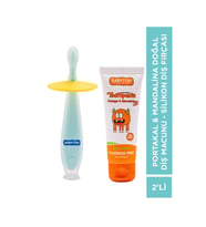 SET Portakal & Mandalina Diş Macunu - Silikon Diş Fırçası (Turuncu)