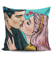 Alkanhomes Pop Art Kızı Dijital Baskılı Kırlent Kılıfı
