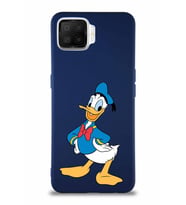 Oppo A73 Soft Premier Kapak Donald Duck-C Tasarımlı Silikon Kılıf - Lacivert (Şeffaf)
