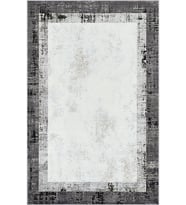 Eliana Home Baskılı, Yıkanabilir Kaymaz Taban Salon Halısı LNA0768 100x150 cm (Siyah)