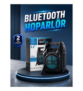 6.5 İnç Bluetooth Hoparlör 15W – FM Radyo, USB, TF Kart ve Mikrofon Destekli