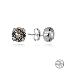 Swarovski Crystal Taşlı Gümüş Çivili Kadın Küpe
