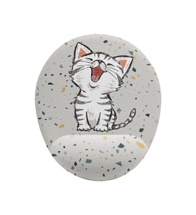 Minik Kedi Desenli Bilek DestekliKaymaz Buruşmaz Kırılmaz Mouse Pad
