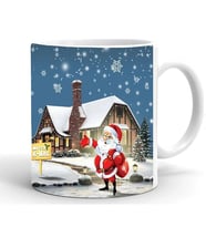 Yılbaşı Noel Temalı Baskılı Seramik Beyaz Kupa 21