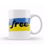 Free Ukraine War With Russia   Stay Strong Ukraine Flag 2022 Kupa Bardak Porselen
