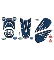Wolf Tank Pad Mavi-Beyaz Bajaj Pulsar Ns200 2014-2023