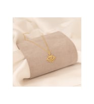 GÖZ ŞEKLİNDE GÜMÜŞ KOLYE (Gold)