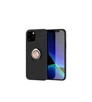 Apple iPhone 12 Pro Max Uyumlu Kılıf Zore Ravel Silikon Kapak (Siyah-Rose Gold)