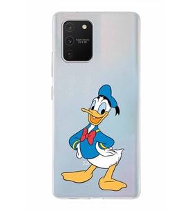 Samsung Galaxy S10 Lite  Kapak Donald Duck Tasarımlı Şeffaf Silikon Kılıf
