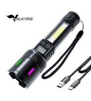 Valkyrie Şarjlı 15W Led 7 Işık Modu Çakarlı Zoom Özellikli Dijital Güç Göstergeli Uzun Pil Ömrü