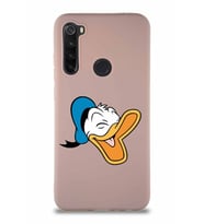 Xiaomi Redmi Note 8 Soft Premier Kapak Donald Duck-E Tasarımlı Silikon Kılıf - Pudra (Şeffaf)