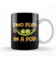 Cute & Funny Two Peas In a Pod Adorable Food Pun Kupa Bardak Porselen