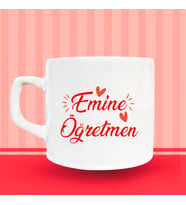 24 Kasım Öğretmenler Günü Baskılı Kadın Kupa Bardak - Kişiye özel - İsme Özel