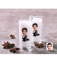 BK Gift Kişiye Özel Renkli Baskılı Godfather Baba Karikatürlü İkili Rakı Bardağı Seti-1 (Beyaz)