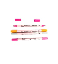 Zig Scroll & Brush Çift Çizgi Ve Fırça Uçlu Kaligrafi Kalemi, davetiye kalemi-4 Adet (Çok Renkli)