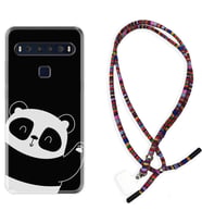 TCL 10L 10 Plus 10SE 20E 20SE 30 L7 Kılıf Boyun Asklı Rasta Silikon Bay Bay Panda 1784