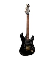 Peavey Raptor Lightning Bolt ST 60th HSS Stratocaster Elektro Gitar (Gold Hardware - Black)