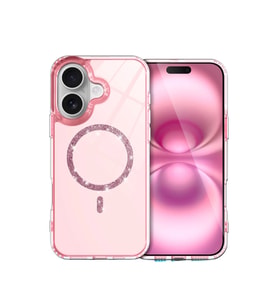 İphone 16 Live Diamond Magsafe Kapak - Pembe