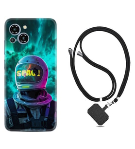 Reeder S23 Max Pro Kılıf Resimli Boyun Askılı İpli Desenli Silikon Series Space 1814
