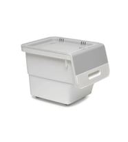 Motek Beyaz Tekerlekli Organizer Çok Amaçlı Saklama Kutusu 1X12 Lt (Gri-Beyaz)
